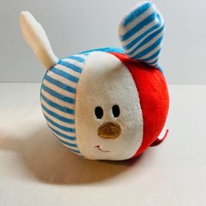 Gitzy Puppy Rattle Beach Ball  Red White and Blue. Pre-Owned